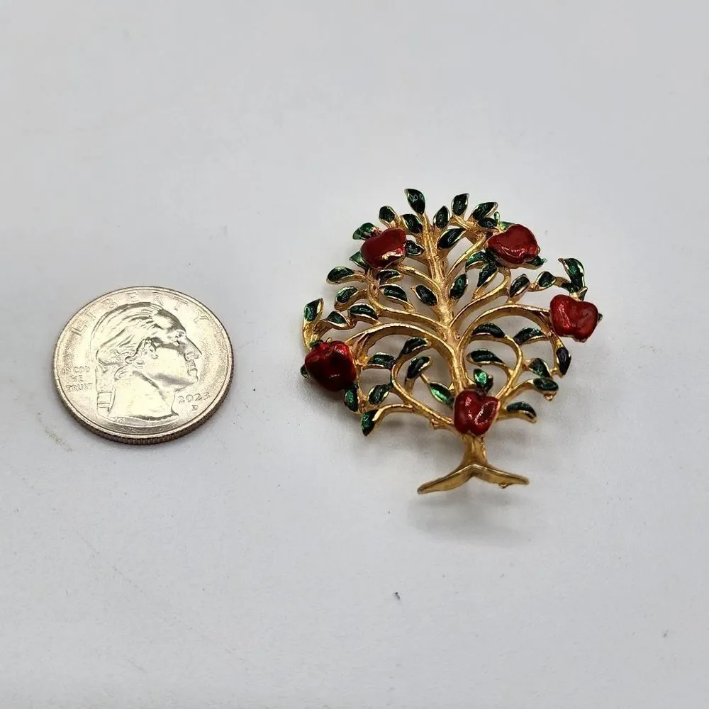 Vintage Apple tree brooch